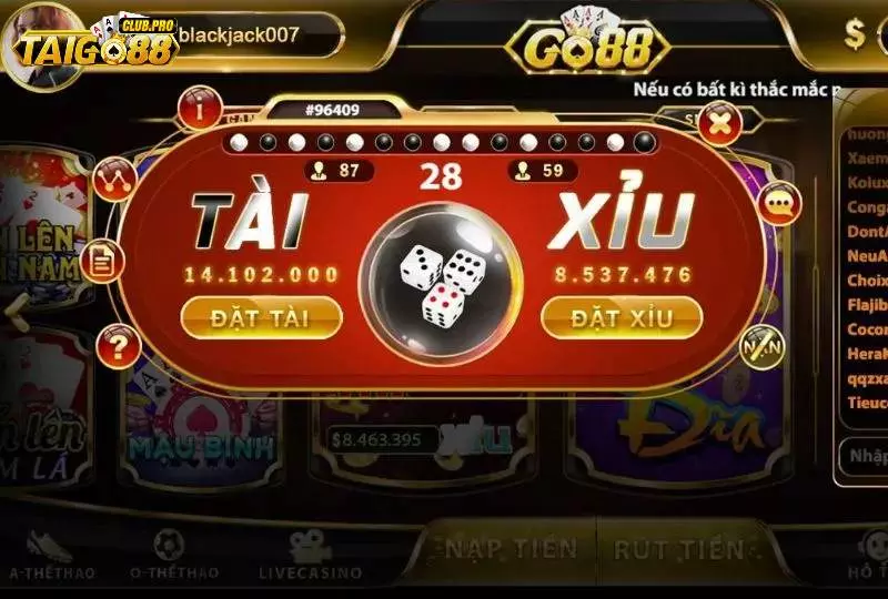 Hack tài xỉu Go88 hiệu quả và thắng lớn khi biết cách