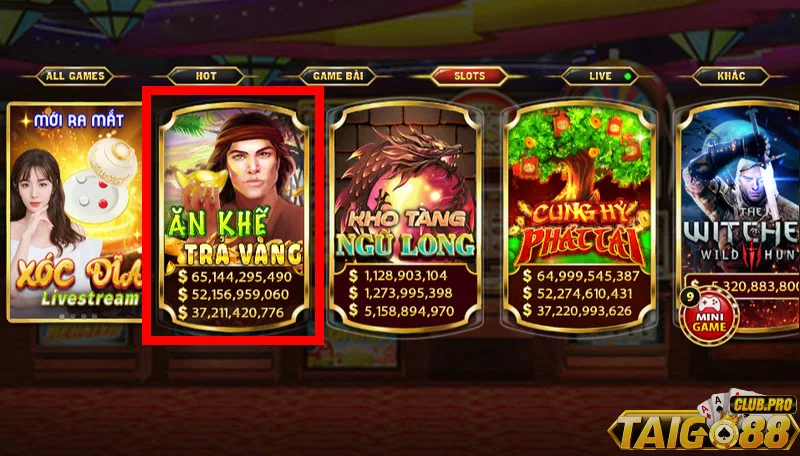 Nổ hũ ăn khế trả vàng Go88 hấp dẫn với jackpot 50 triệu