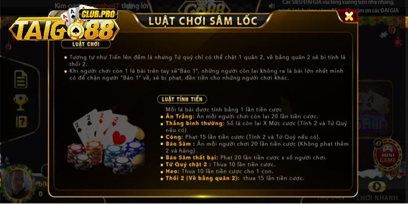 Sâm lốc tạo Go88 có luật chơi dễ hiểu