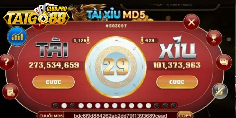 Game tài xỉu md5 Go88 minh bạch và luôn thắng lớn